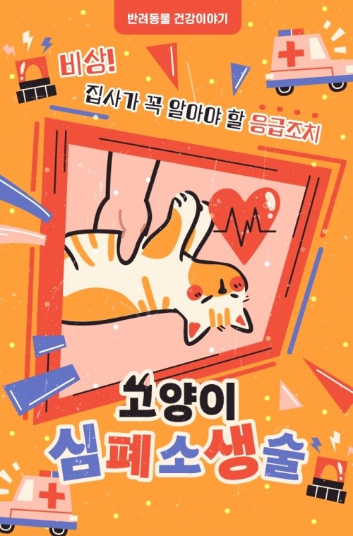 [반려동물 건강이야기] 비상! 집사가 꼭 알아야 할 응급조치-고양이 심폐소생술
